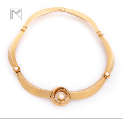 Klaudia Magyar Meisterstueck Halskette Gold mit Perlen